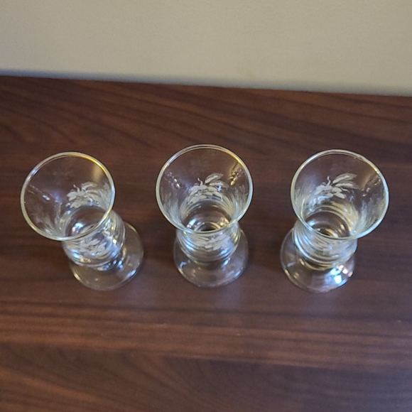 Set of 3 mini retro drinking glasses - Picture 6 of 12